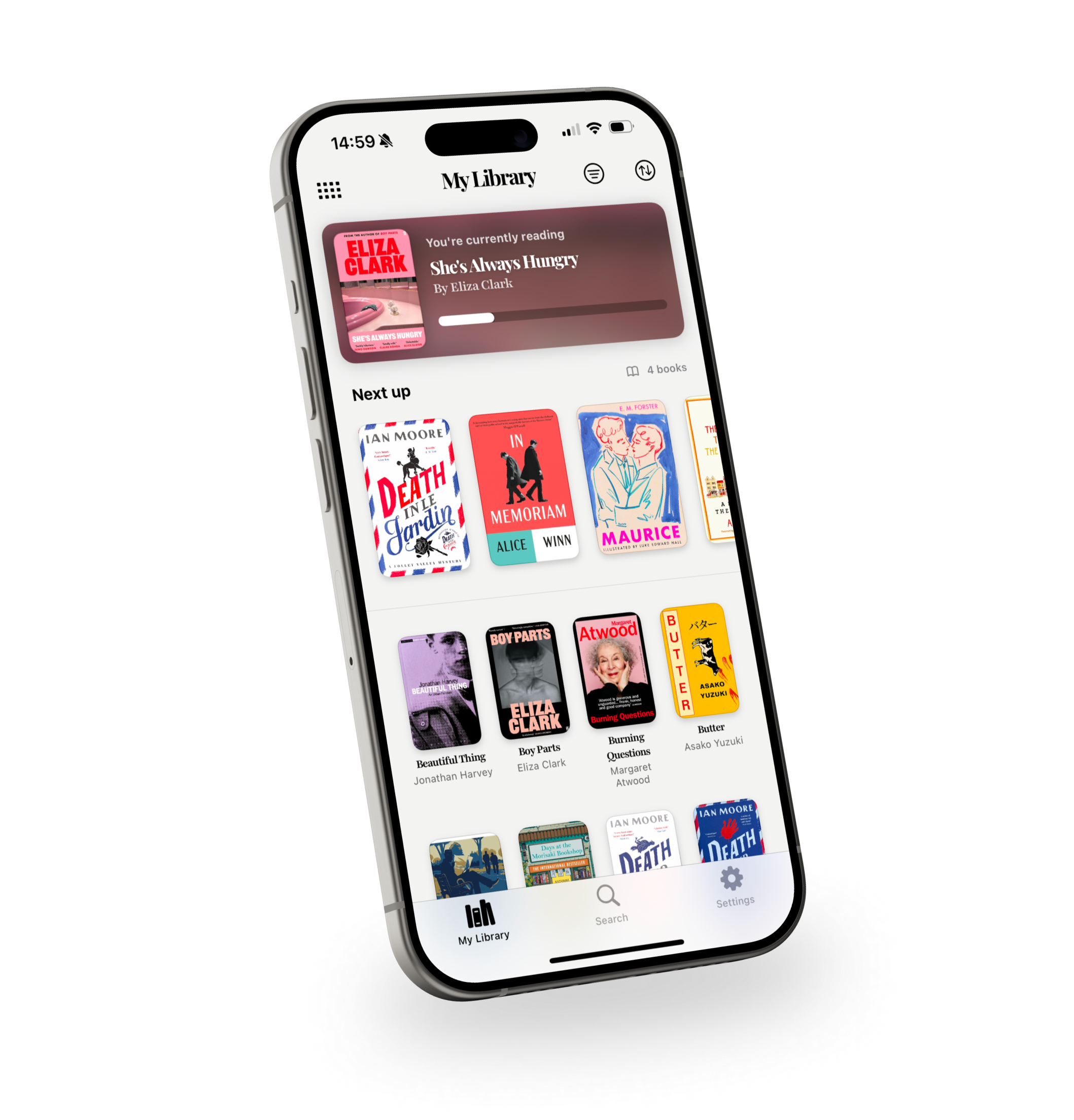 An iPhone with the Tome app on the screen